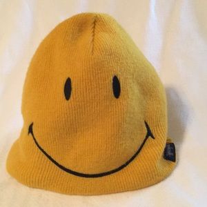 Yellow happy/sad face toboggan